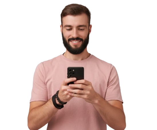 Men Use Phone